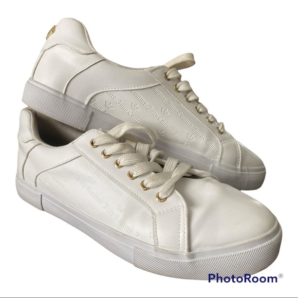 Juicy Couture White Gold Tennis Shoes Sneakers Shoes 10M
